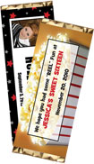 personalized hollywood theme candy bar wrapper
